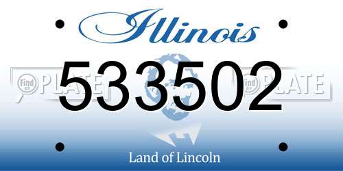 533502 Illinois License Plate