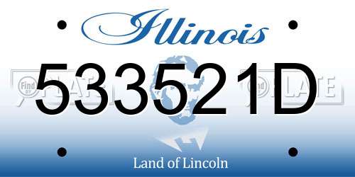 533521D Illinois License Plate