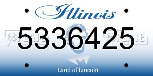 5336425 Illinois License Plate
