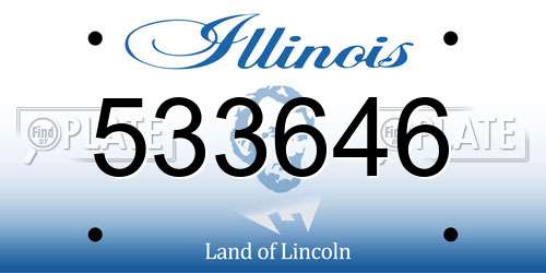 533646 Illinois License Plate