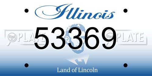 53369 Illinois License Plate