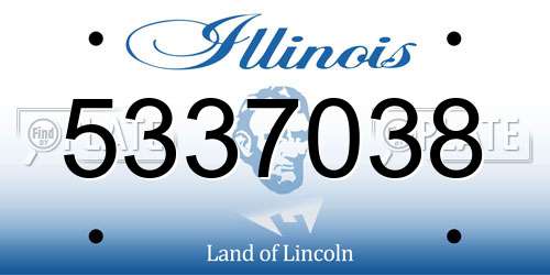 5337038 Illinois License Plate