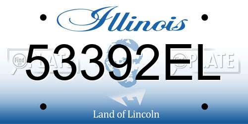 53392EL Illinois License Plate