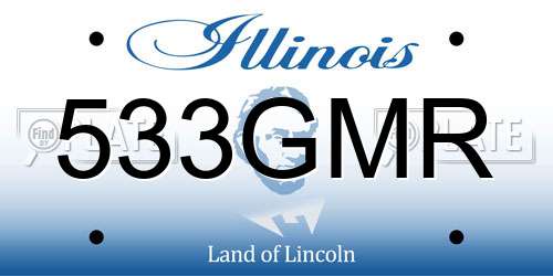 533GMR Illinois License Plate