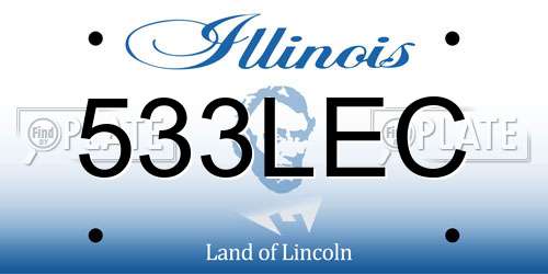 533LEC Illinois License Plate