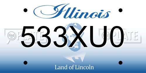533XU0 Illinois License Plate
