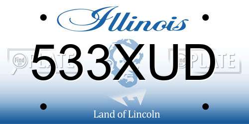 533XUD Illinois License Plate