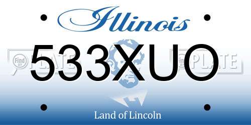 533XUO Illinois License Plate