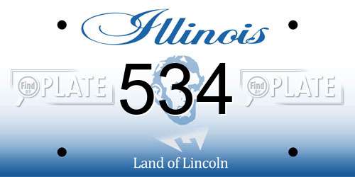 534 Illinois License Plate