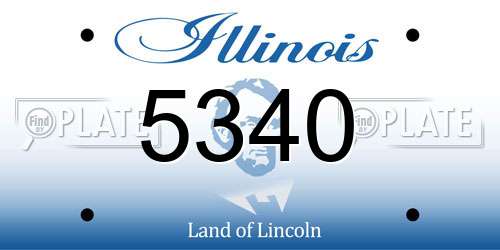 5340 Illinois License Plate