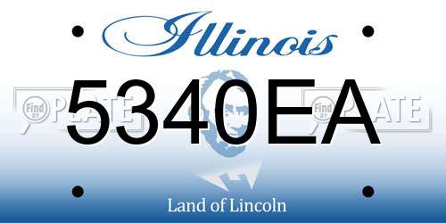 5340EA Illinois License Plate