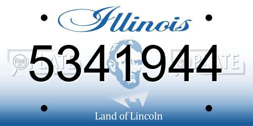 5341944 Illinois License Plate