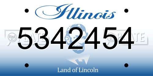 5342454 Illinois License Plate