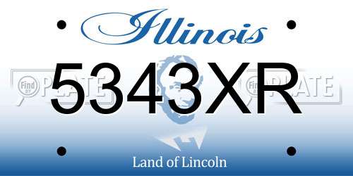 5343XR Illinois License Plate