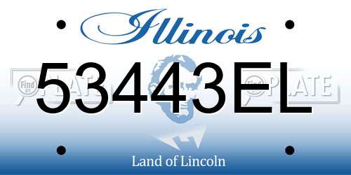 53443EL Illinois License Plate