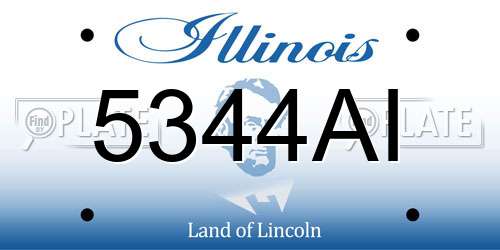 5344AI Illinois License Plate