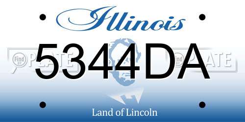 5344DA Illinois License Plate