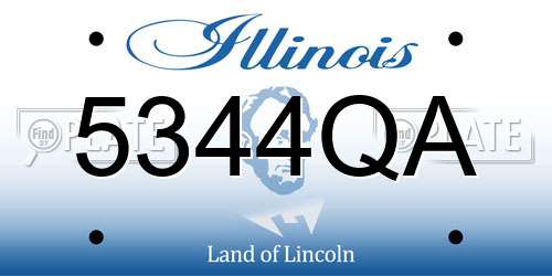 5344QA Illinois License Plate