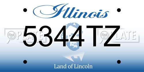 5344TZ Illinois License Plate
