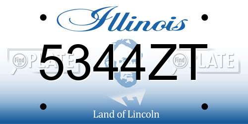 5344ZT Illinois License Plate