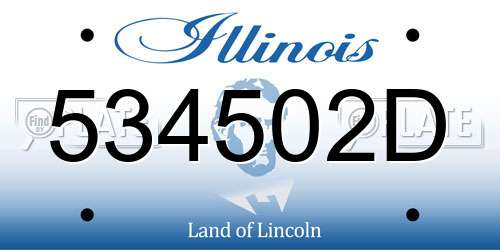 534502D Illinois License Plate