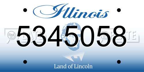 5345058 Illinois License Plate