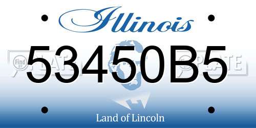 53450B5 Illinois License Plate