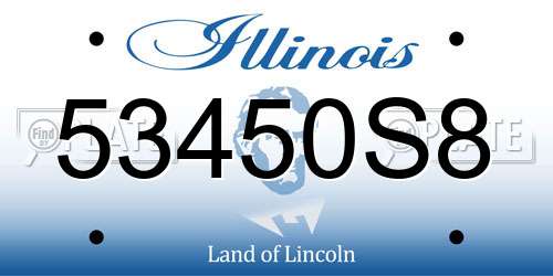 53450S8 Illinois License Plate