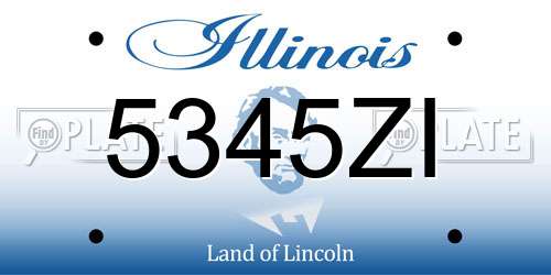 5345ZI Illinois License Plate