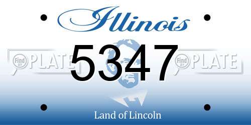 5347 Illinois License Plate
