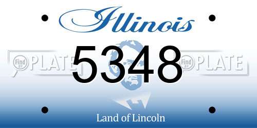 5348 Illinois License Plate