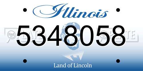 5348058 Illinois License Plate