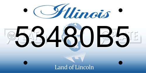 53480B5 Illinois License Plate