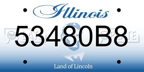 53480B8 Illinois License Plate