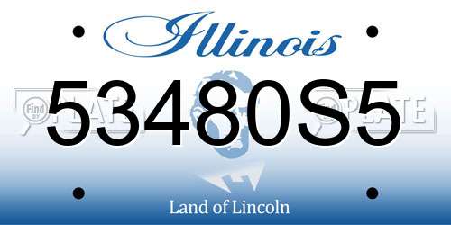 53480S5 Illinois License Plate