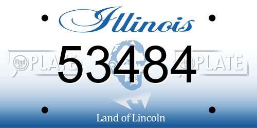 53484 Illinois License Plate