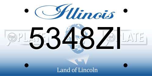 5348ZI Illinois License Plate