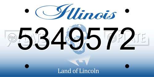 5349572 Illinois License Plate