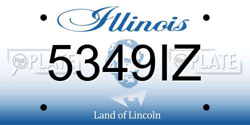 5349IZ Illinois License Plate