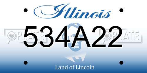 534A22 Illinois License Plate