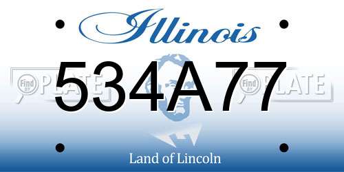 534A77 Illinois License Plate