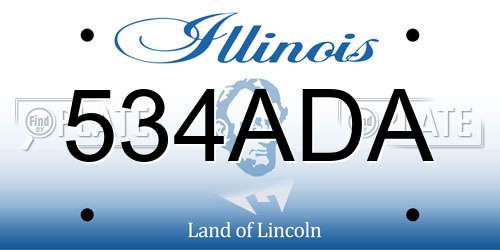 534ADA Illinois License Plate