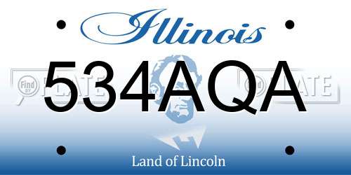 534AQA Illinois License Plate