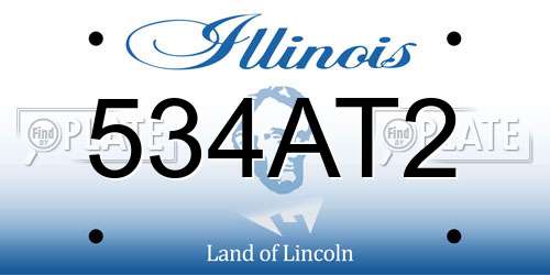 534AT2 Illinois License Plate