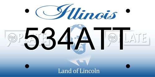 534ATT Illinois License Plate