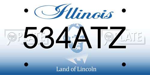 534ATZ Illinois License Plate