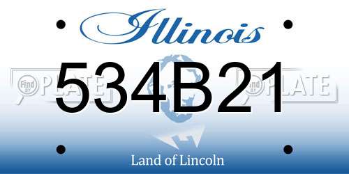 534B21 Illinois License Plate