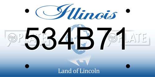 534B71 Illinois License Plate