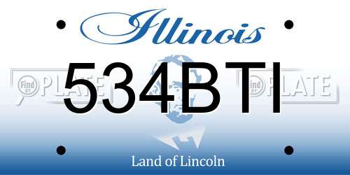 534BTI Illinois License Plate
