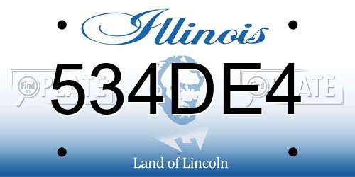 534DE4 Illinois License Plate